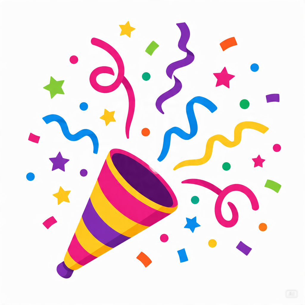 Party popper birthday GIF base image generated by Pippit