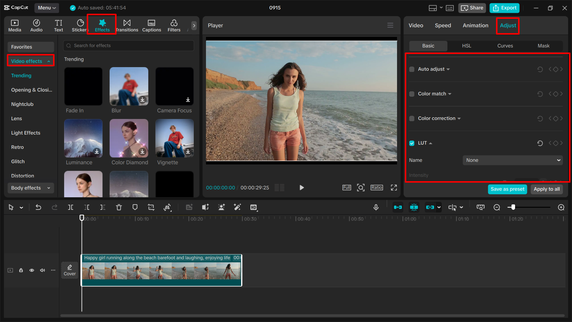 Modifica del video nell' CapCut editor video desktop