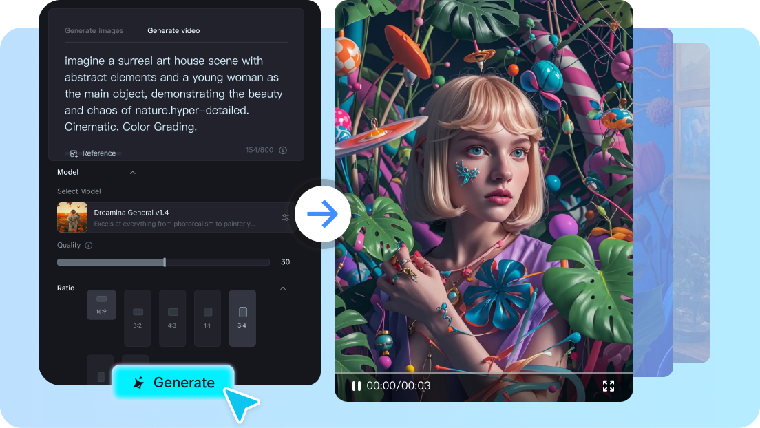 Transform text prompts into multi-scene video stories
