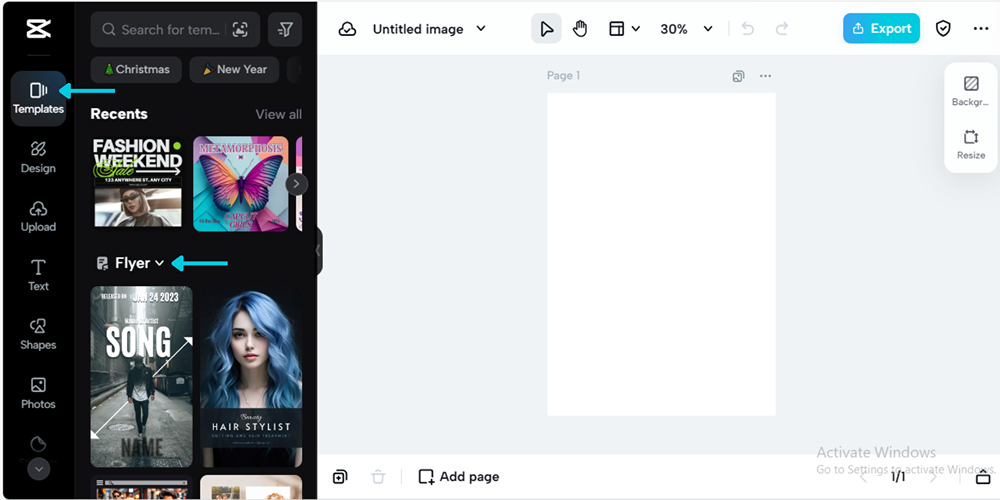 explore templates