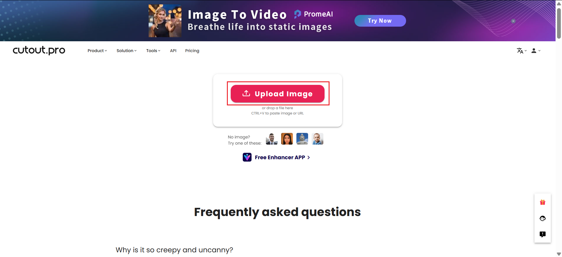 Utilisation d'une vidéo IA à partir d'un outil d'image dans Cutout.Pro