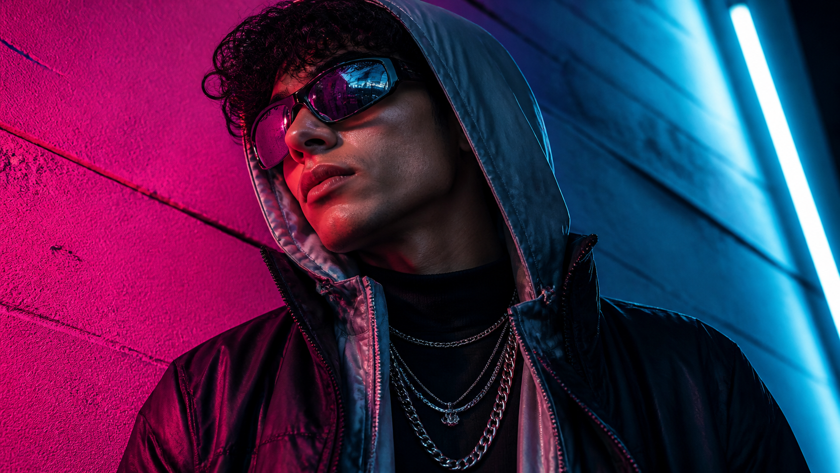 Neon fashion close-up