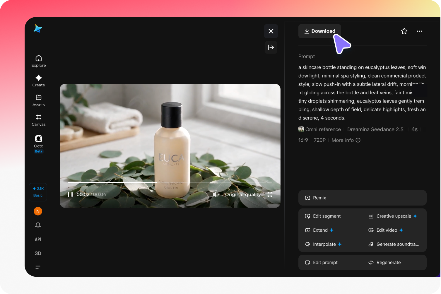 Refine and download 
