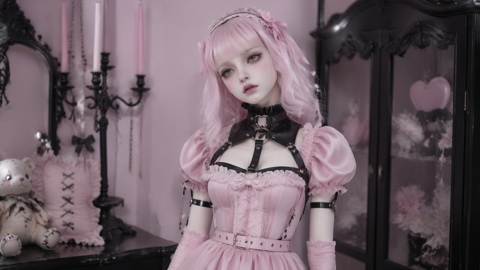 Dreamina pastel goth thẩm mỹ nhắc nhở ví dụ 5: Moonlit Lavender Outfit
