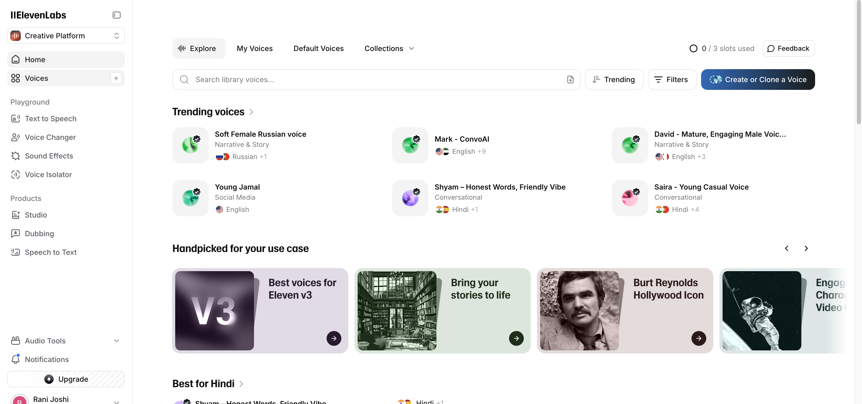 EvenLabs narrative generator AI
