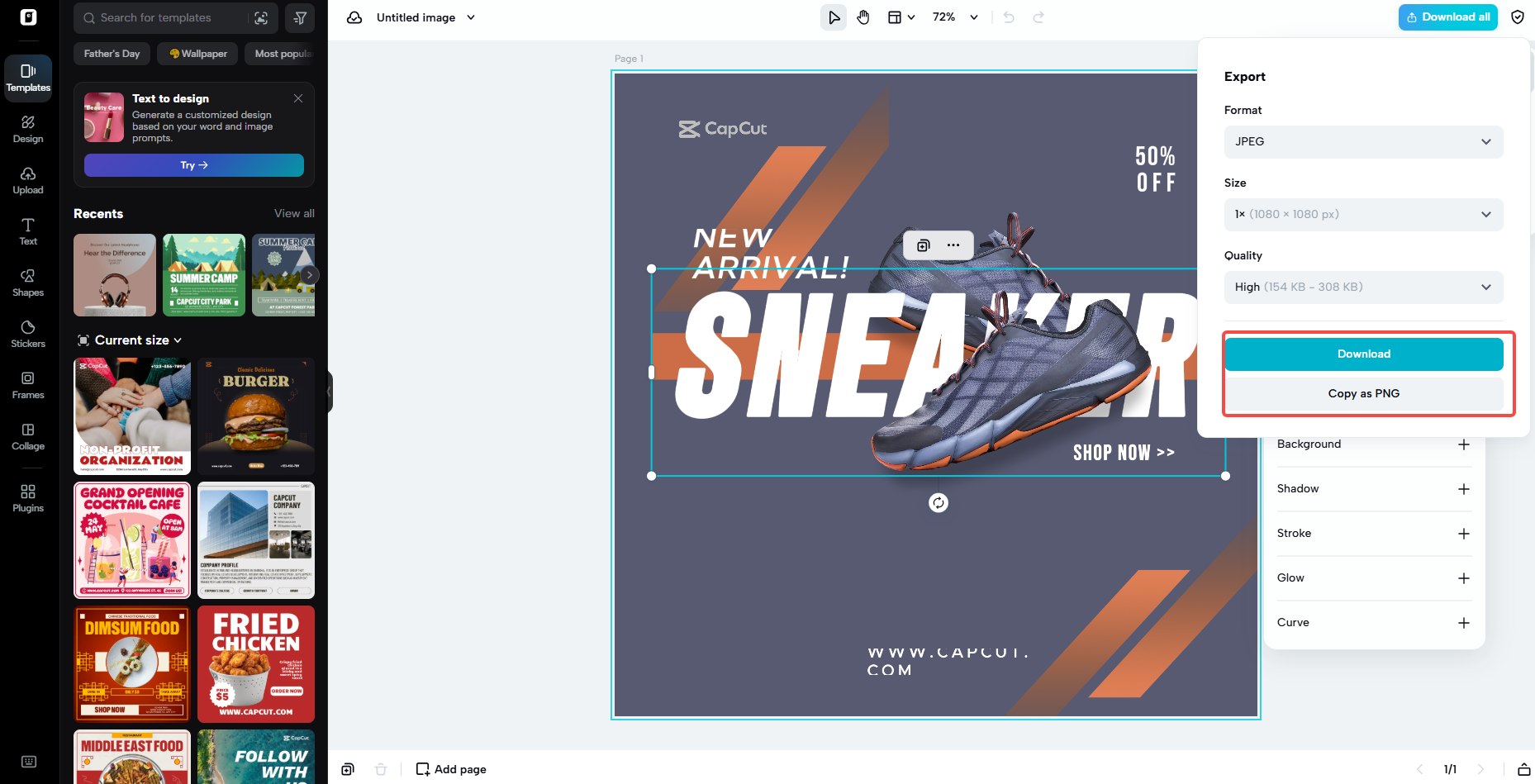 Finalize and export