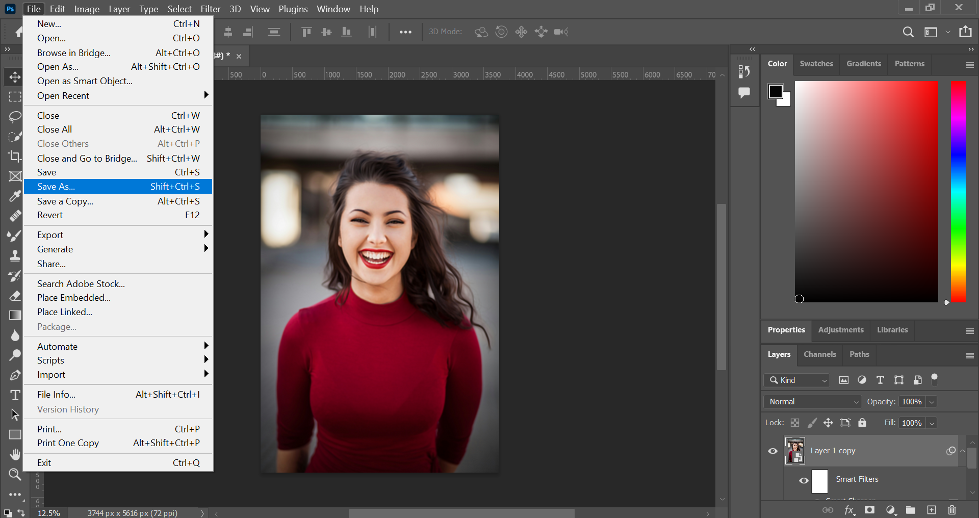 Ein Bild in Photoshop schärfen und speichern