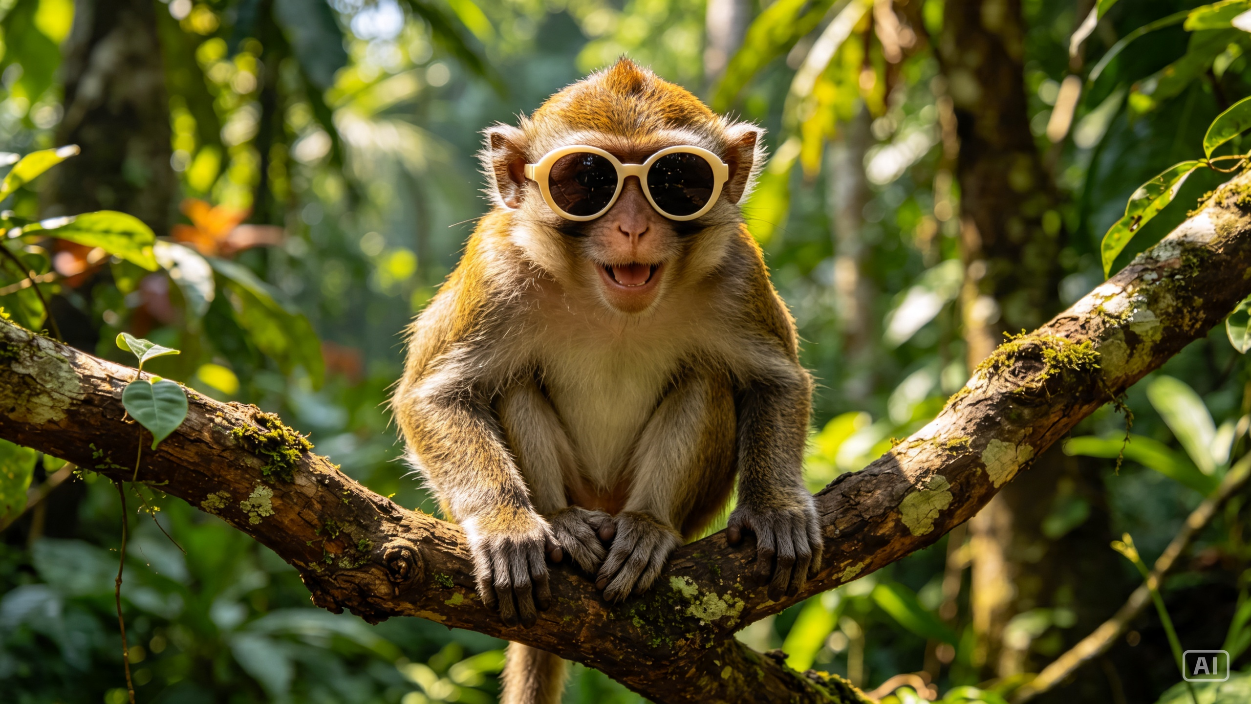 Monkey wearing sunglasses image generated by Pippit