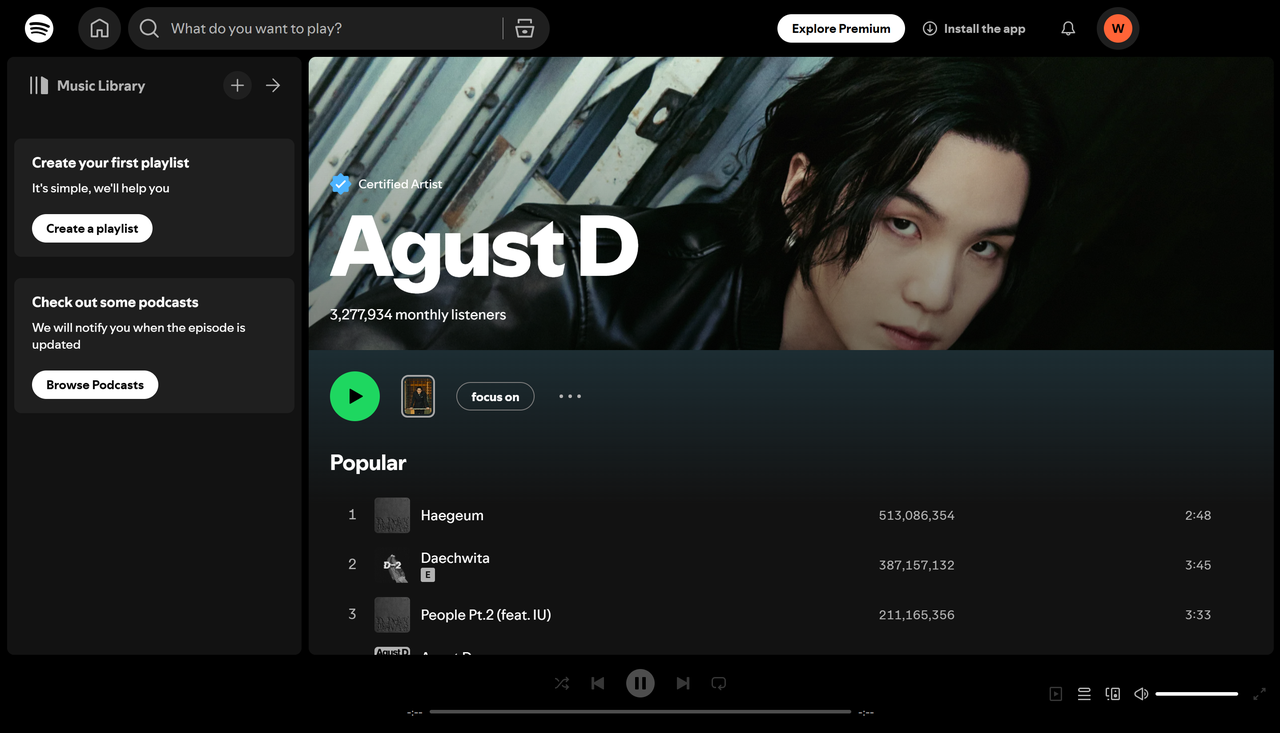 Agust D - L'artiste K-pop le plus diffusé sur Spotify, mêlant rap et émotion