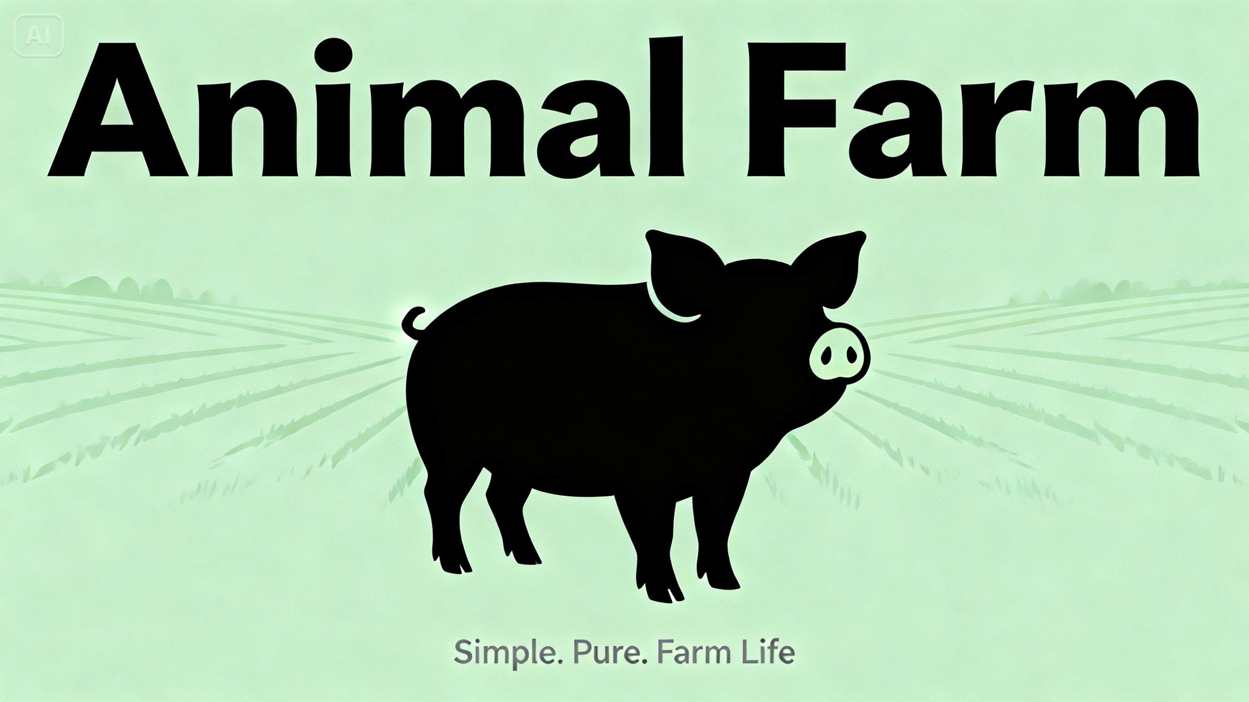 poster minimalista della fattoria degli animali