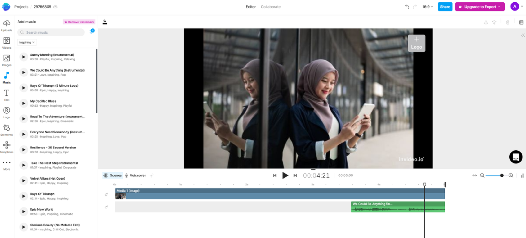 Online photo video maker na may kanta