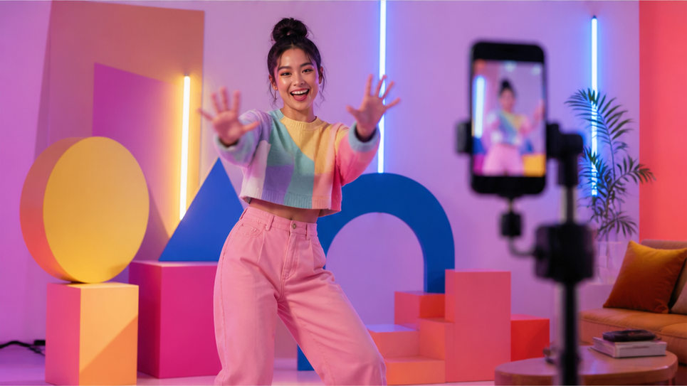 3L Video Buntes Kurzform-Set