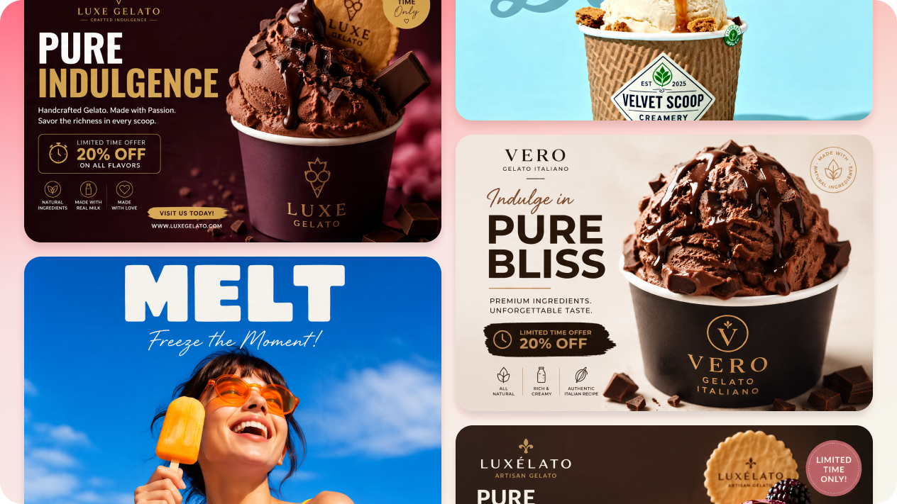 Explore dozens of poster concepts in one session with an AI agent