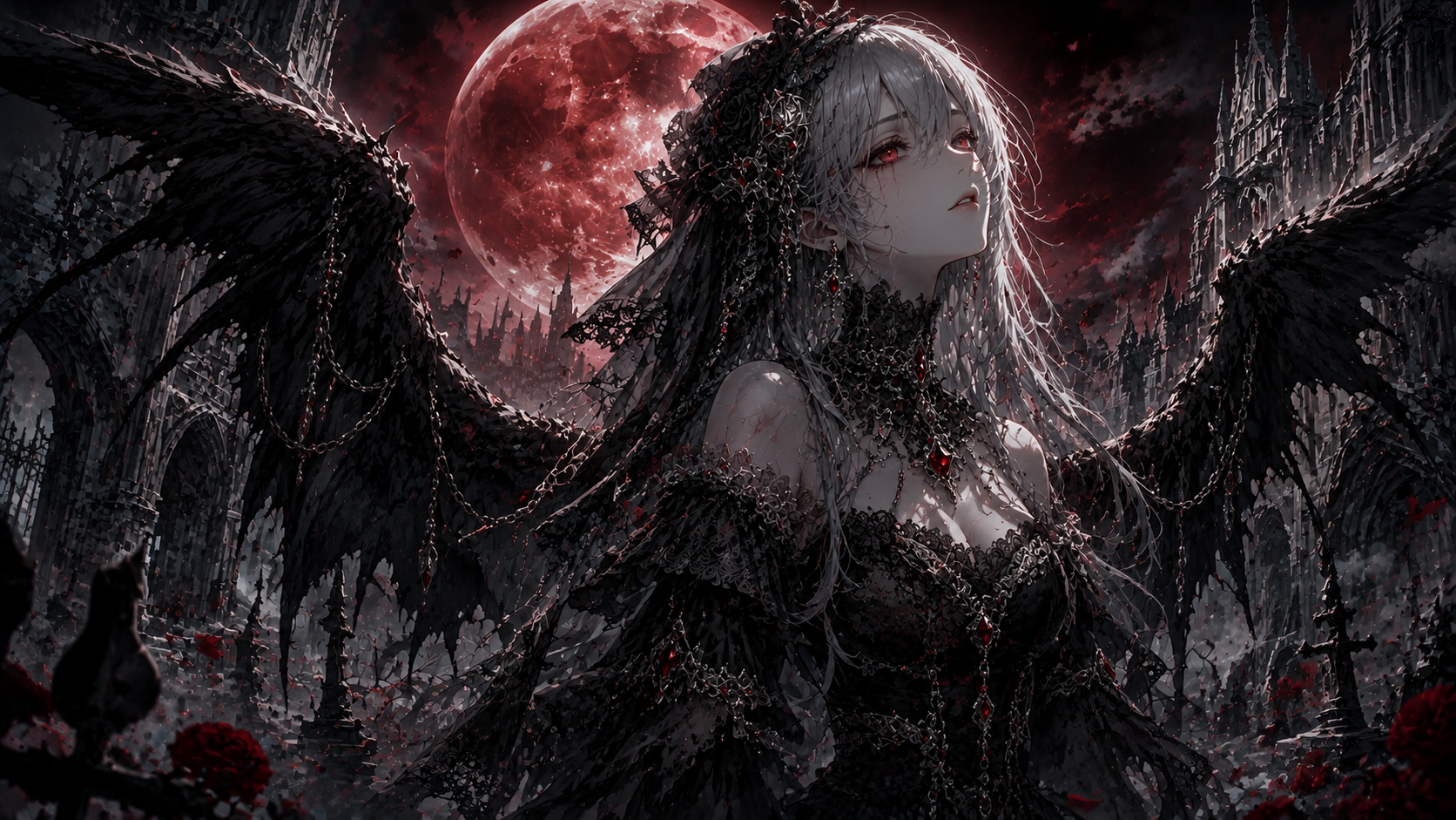 Dunkle Fantasy- und Gothic-Anime-Designs