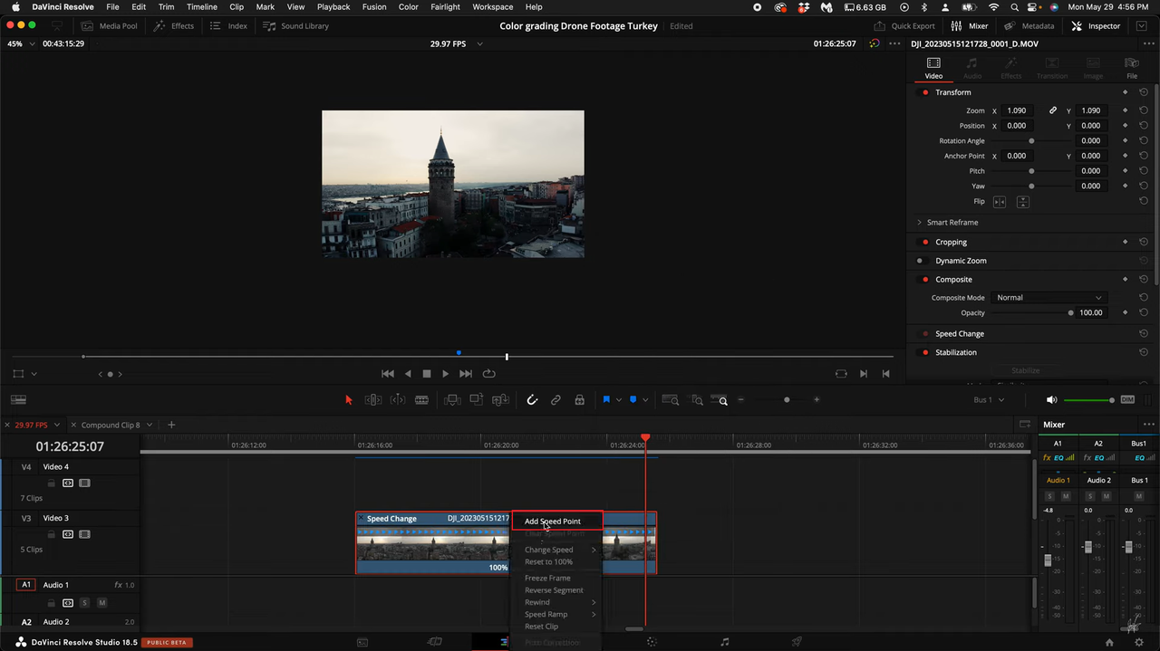 gradually sped up a c lip in davinici 15 How To Increase Video Clip Speed On Curve DaVinci Resolve 18 How To Increase Speed of