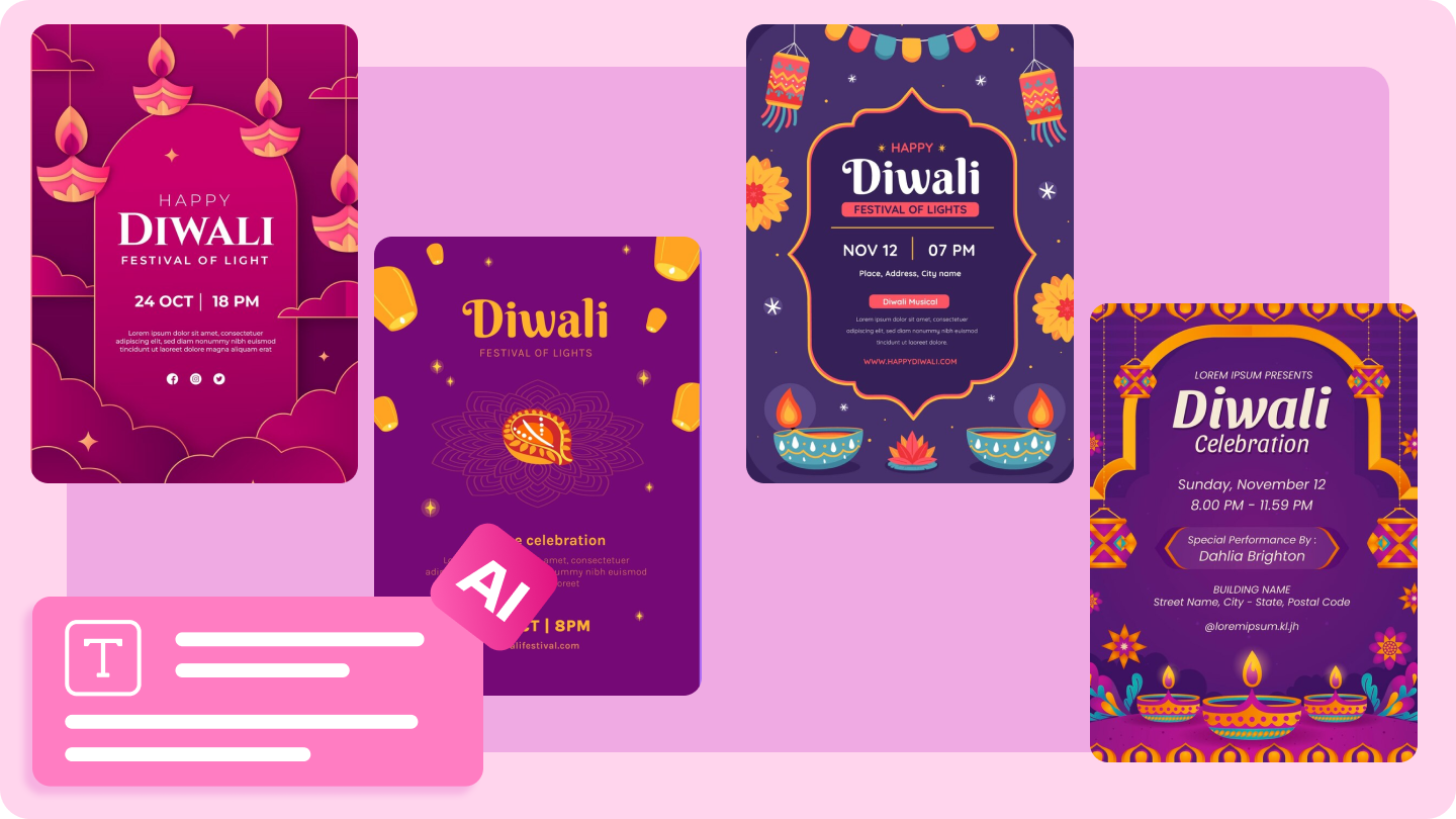 Biglietto d'invito Diwali