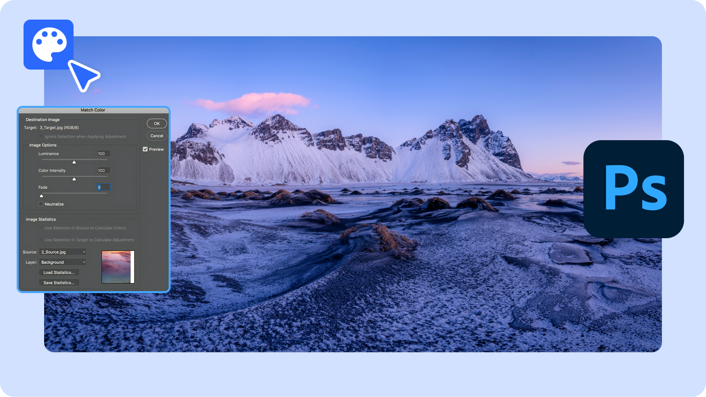 photoshop abbina il colore