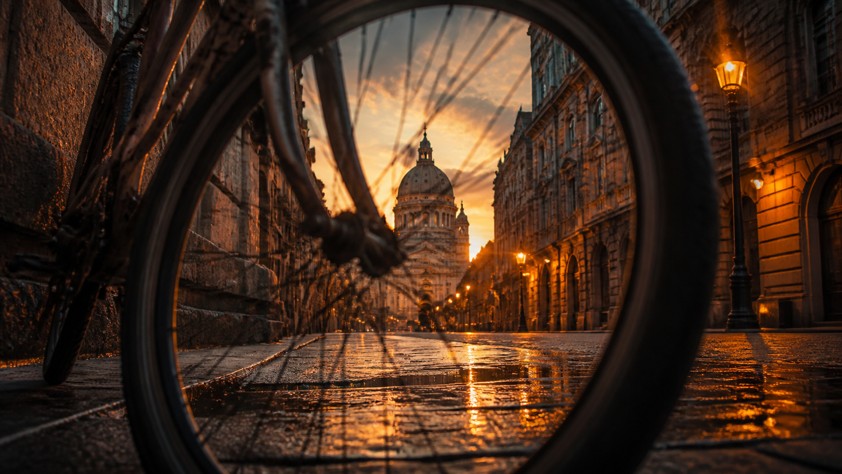 Bicycle Wheel City Perspective
