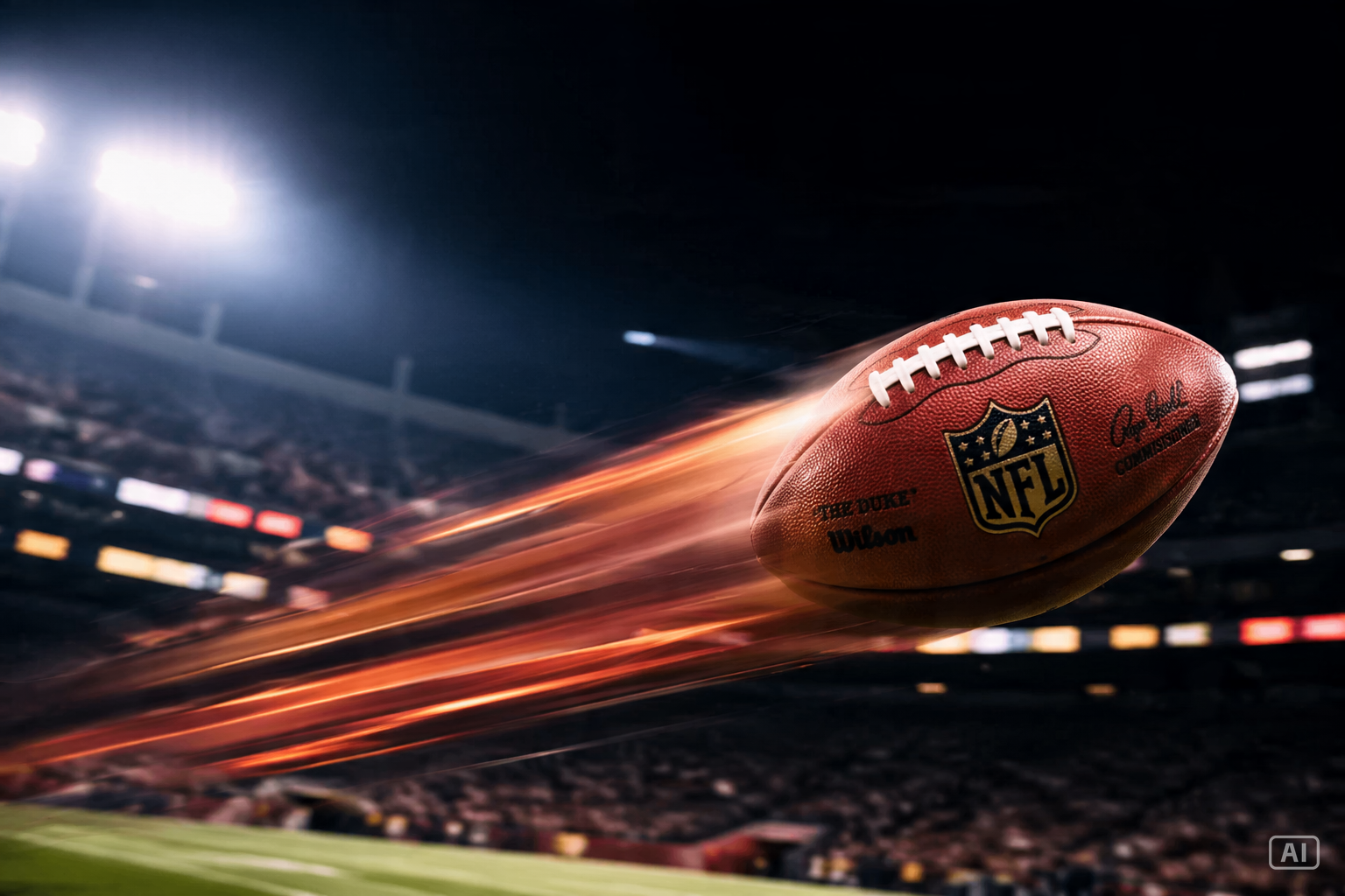Motion blur football wallpaper generated by Pippit