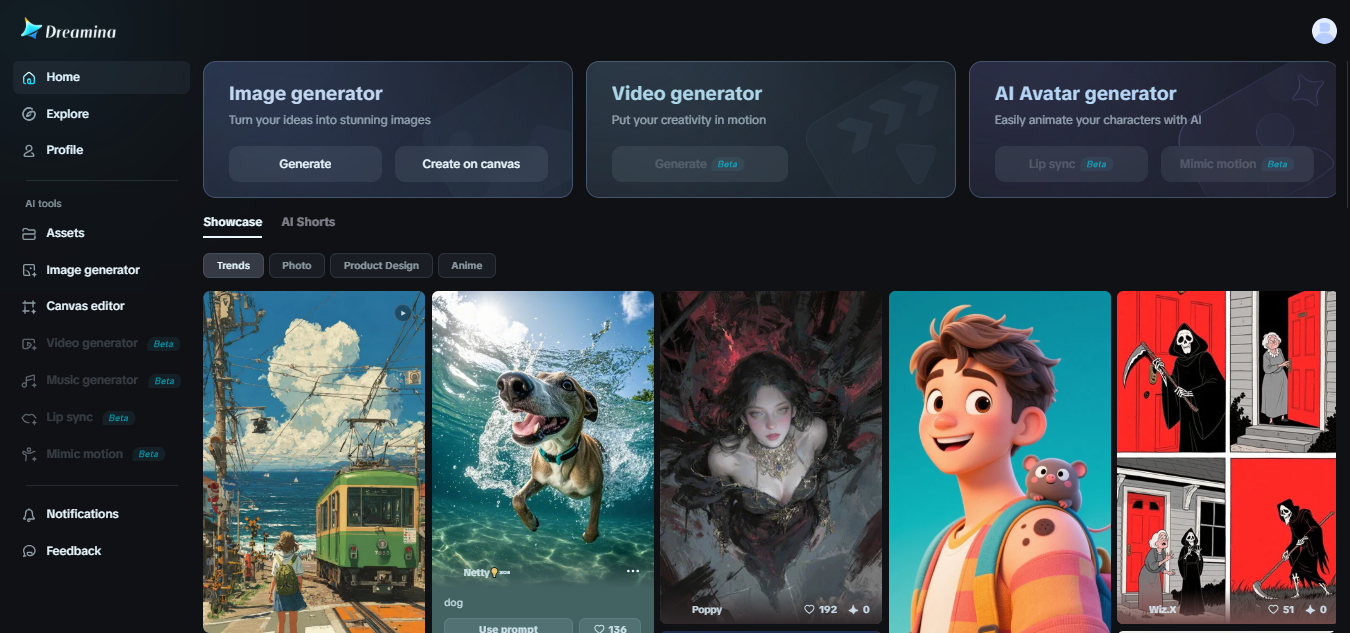 Dreamina: Kostenlose Poify-Alternative