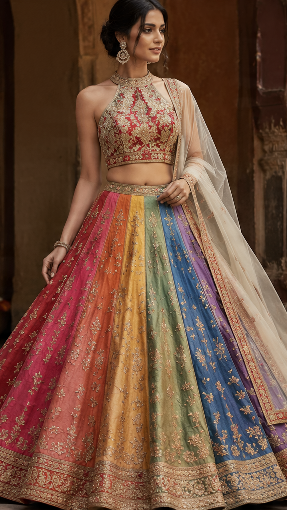 snabb sett tjej lehenga