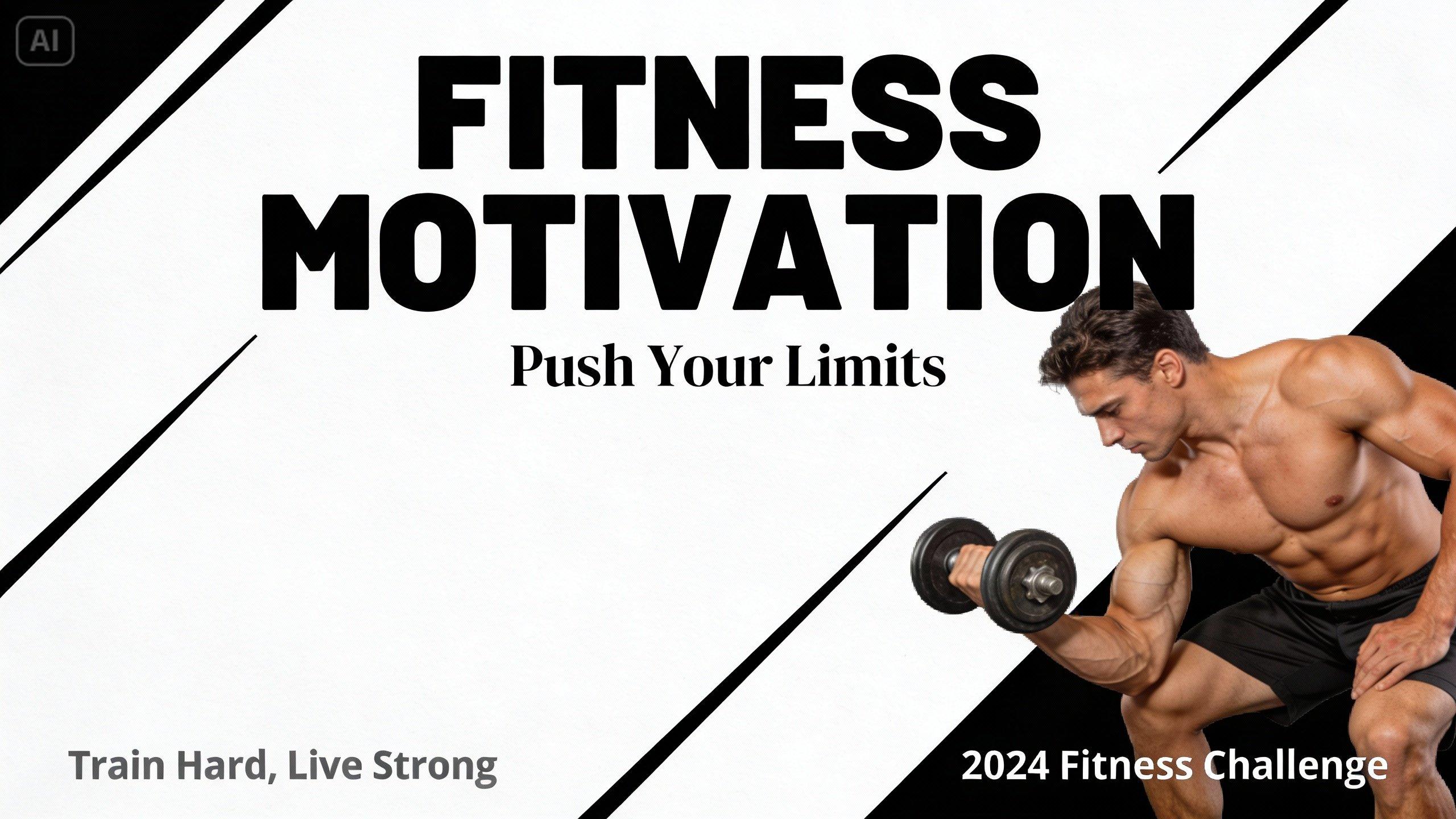 Fitnessposter, das Negative Space nutzt, um eine Fitnessfigur hervorzuheben