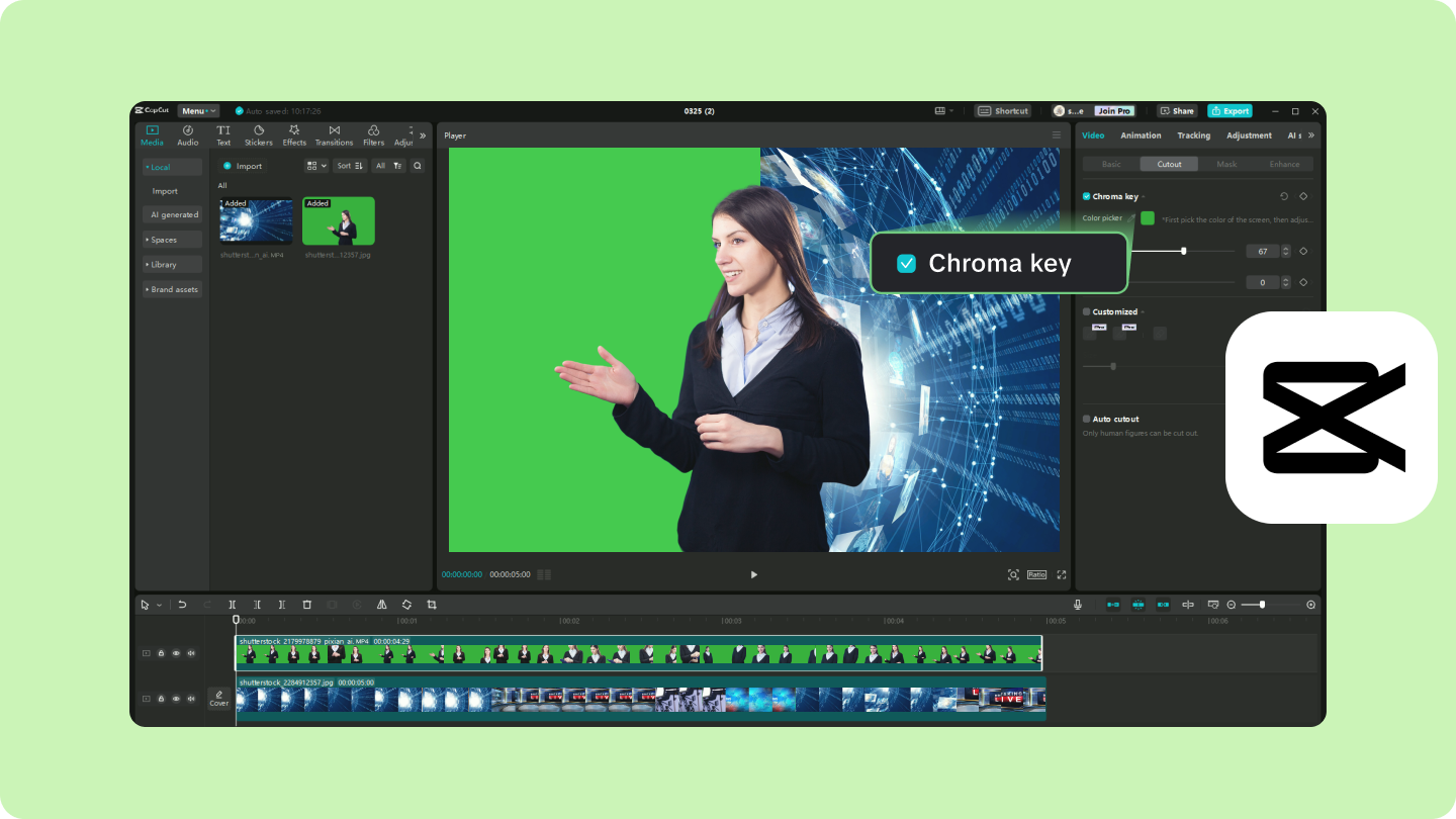 Configuración de estudio de pantalla verde de bajo presupuesto | Fondo profesional en casa