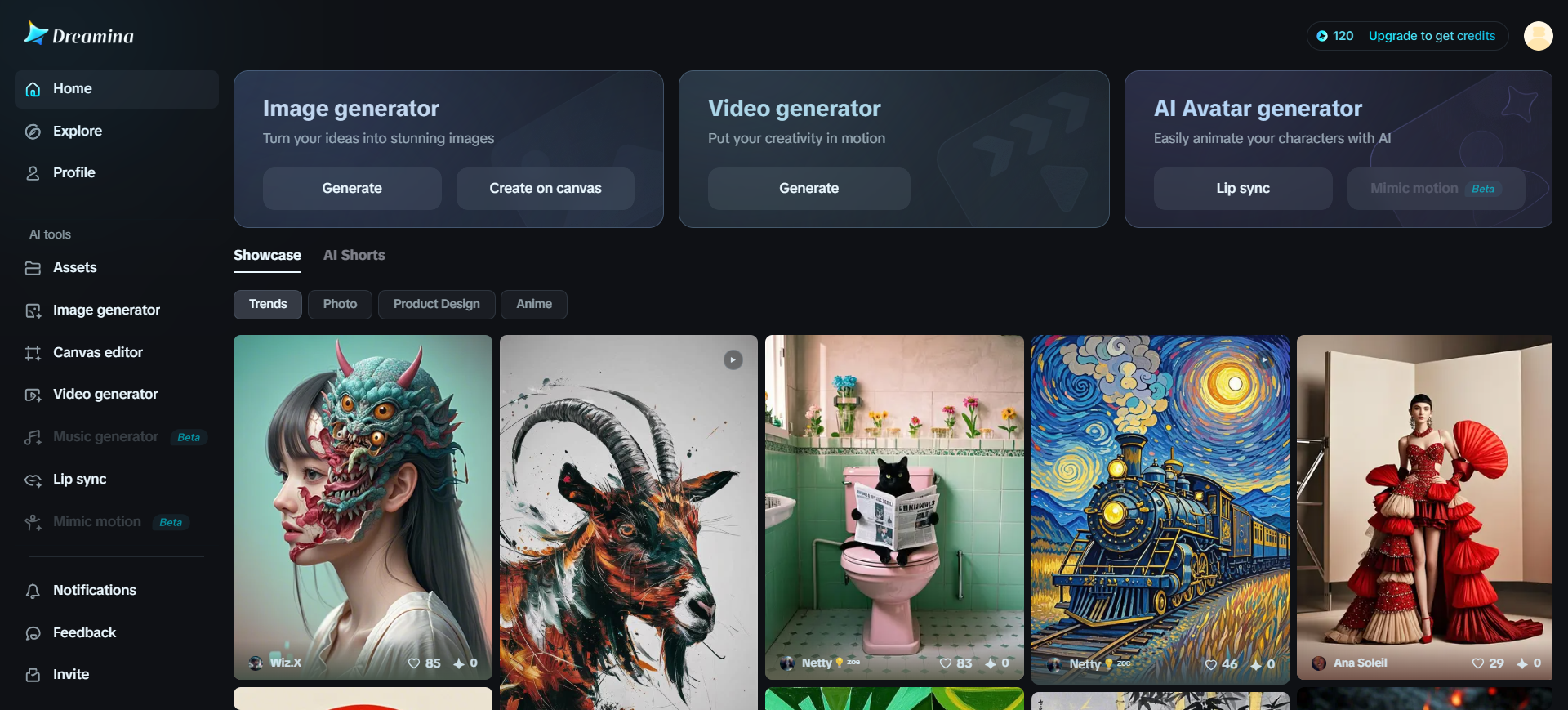 Dreamina Homepage