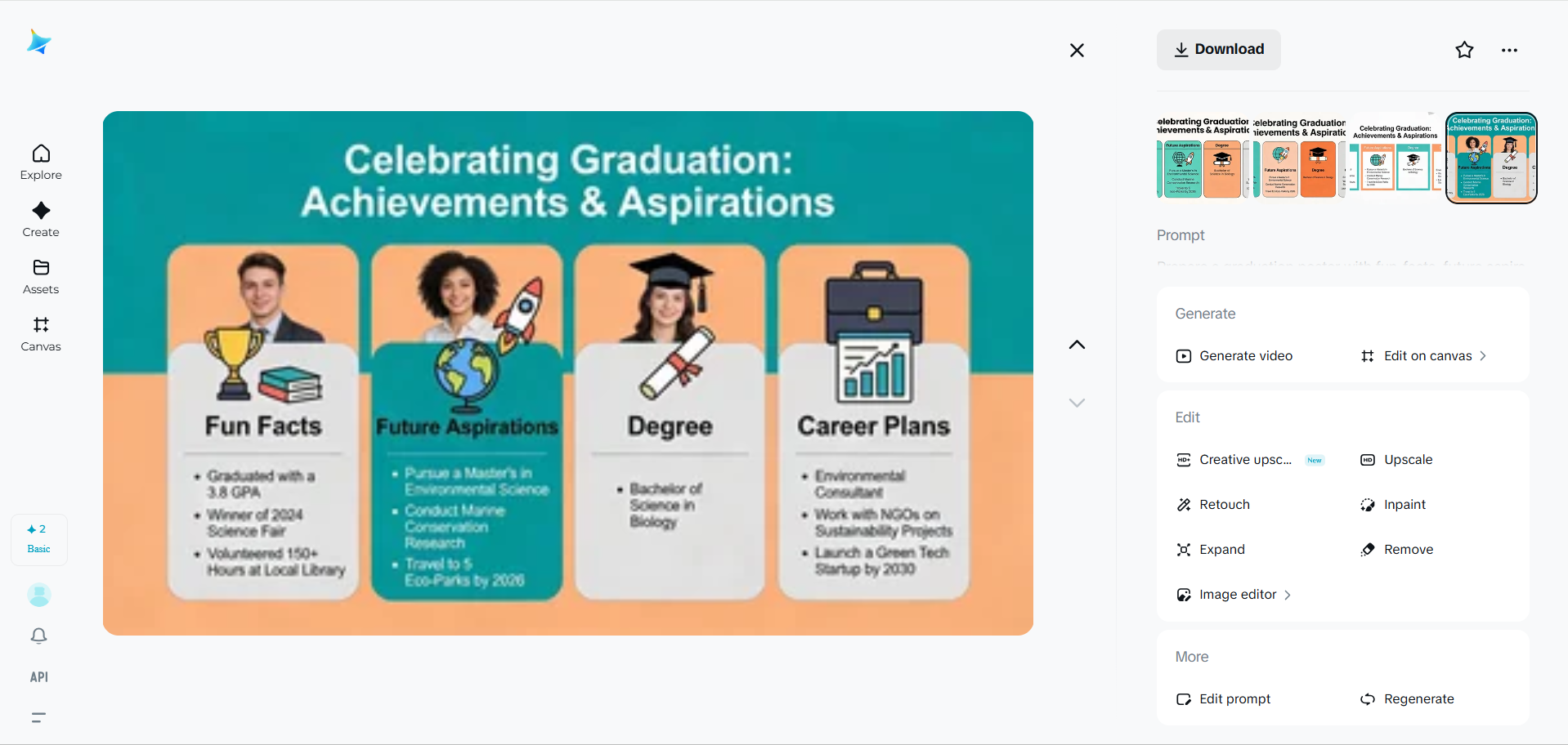 poster di laurea dei piani futuri