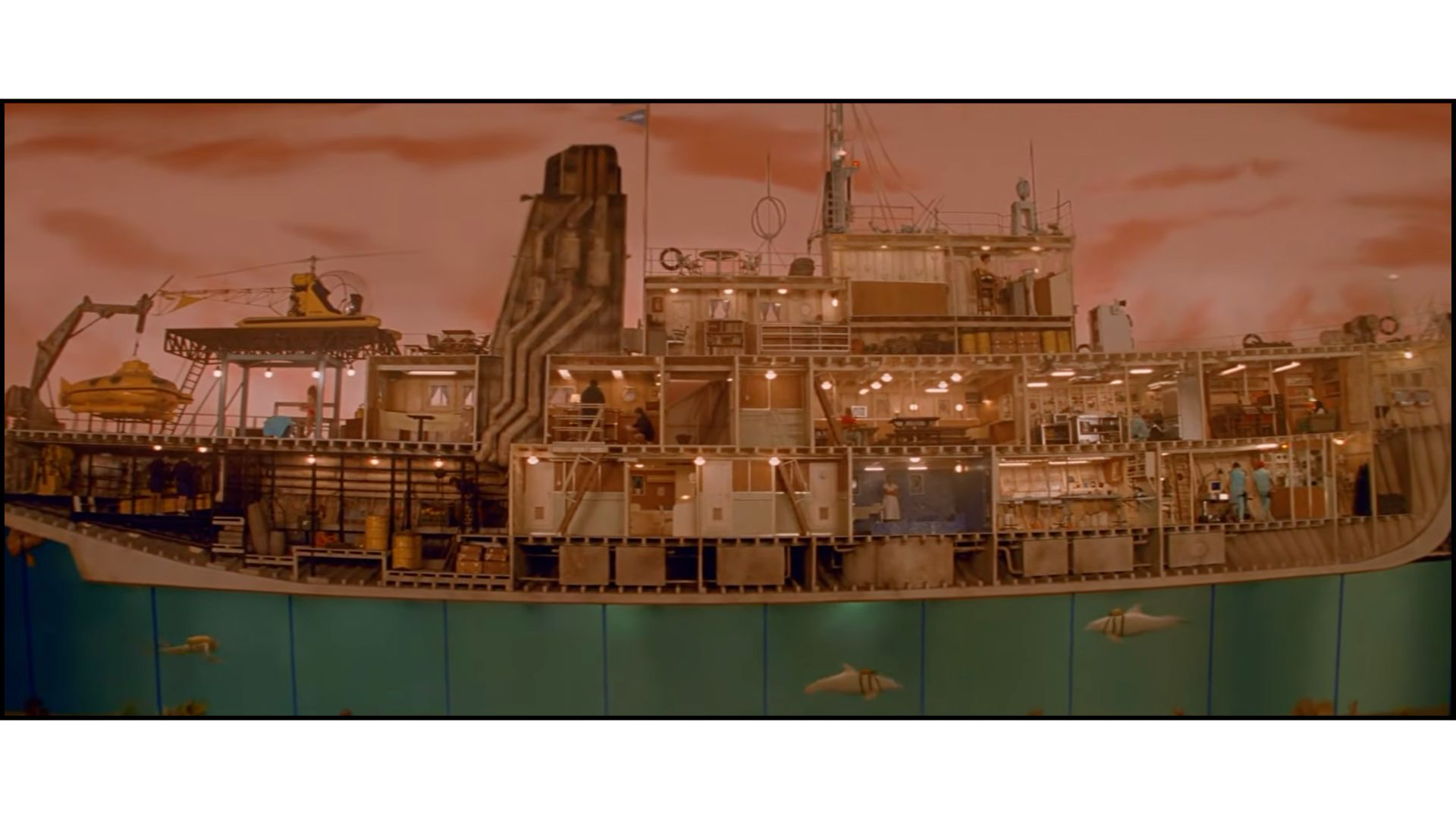 Theatrical view of ship