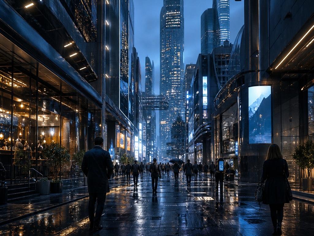 Morphic AI Image Generator Alternative prompt example 1 - Rainy future city