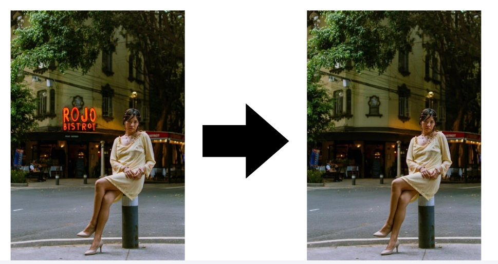 Image showing a clean background after using the AI remover