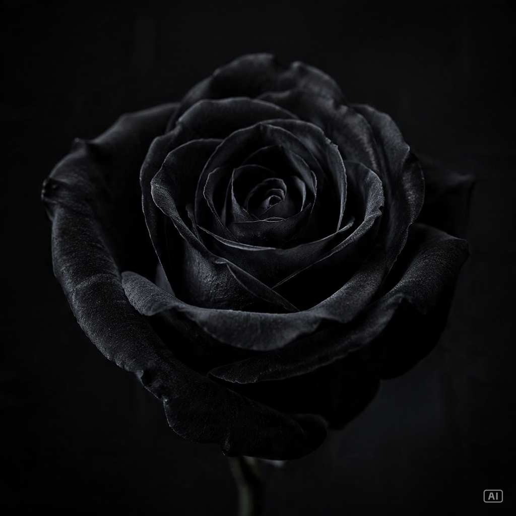 Black rose profile picture generated by Pippit