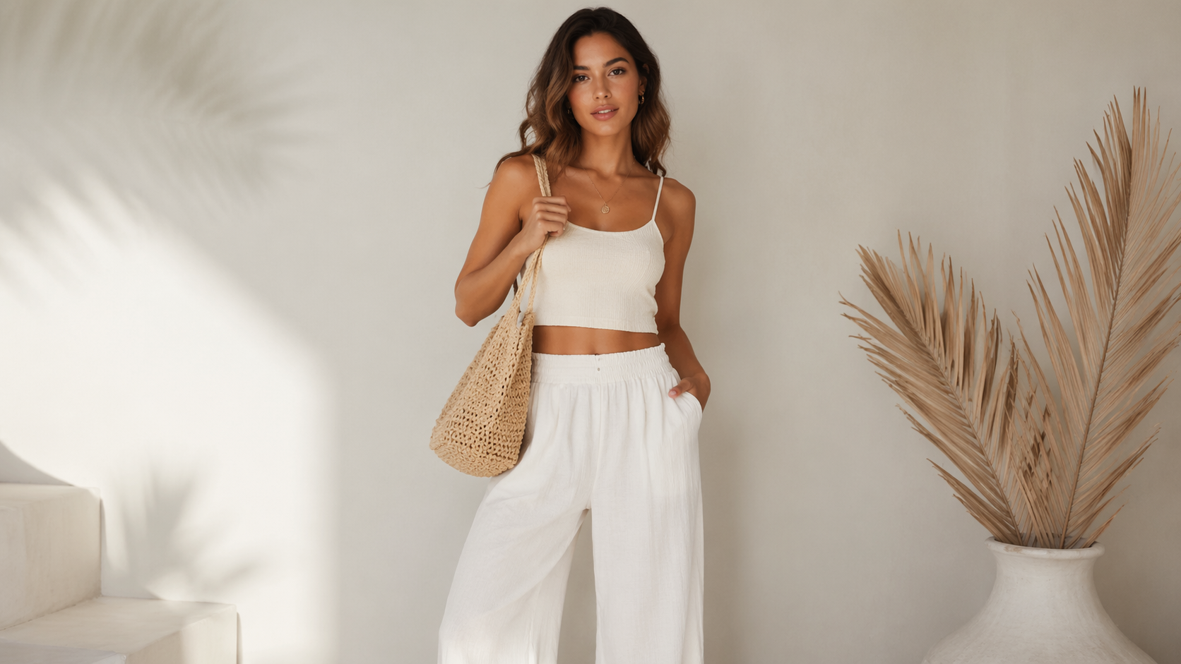 Dreamina try on clothes from photo prompt example 3: trendy vacation outfit