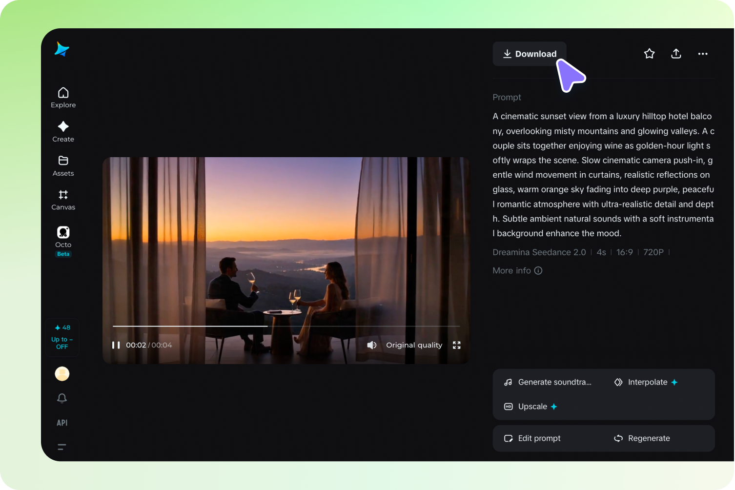 Prévisualisez et téléchargez le clip final