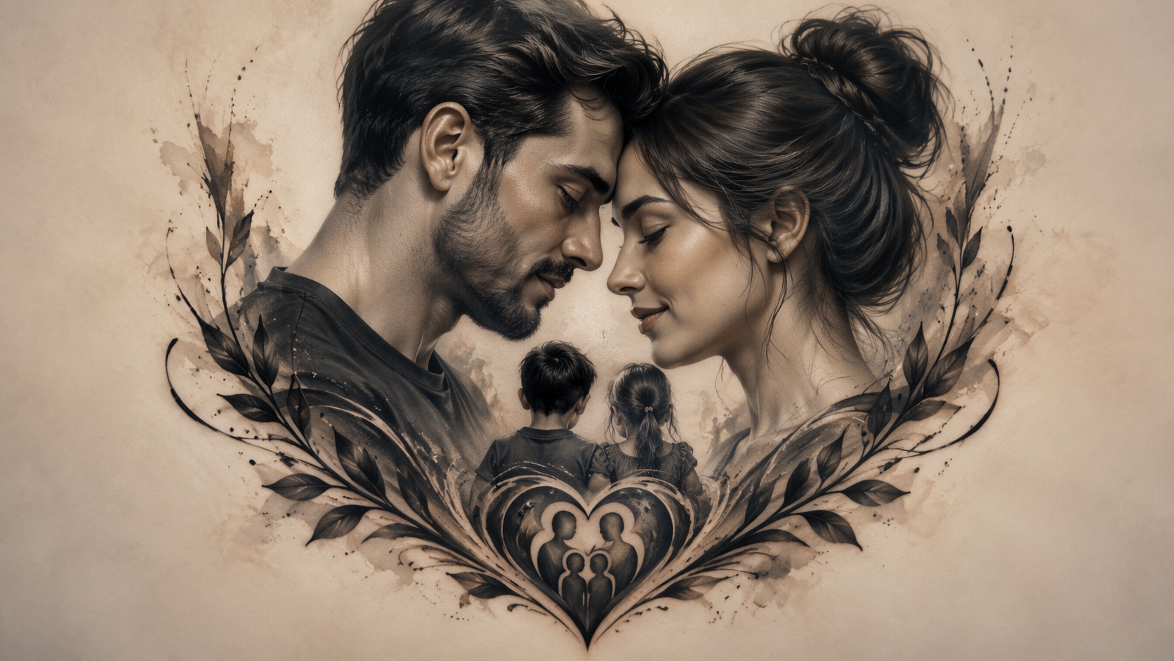 Dreamina Mama und Papa Tattoo AI Prompt Held Beispiel 3