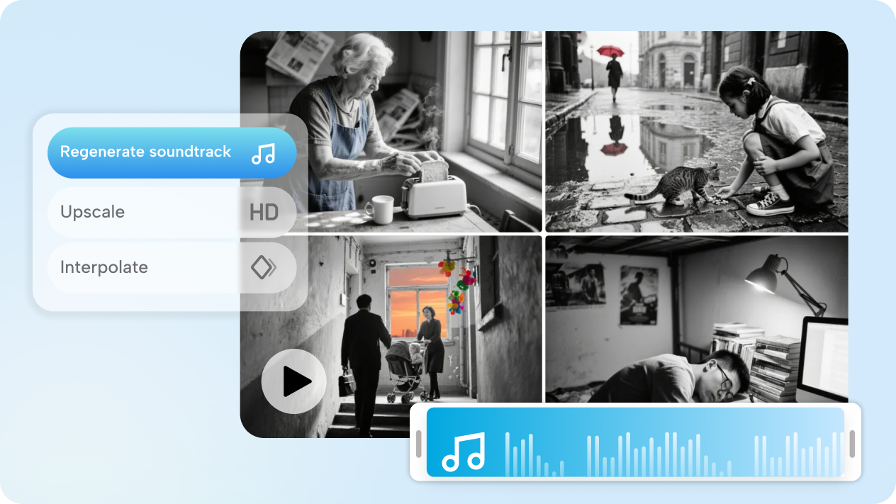 montase video dengan suara