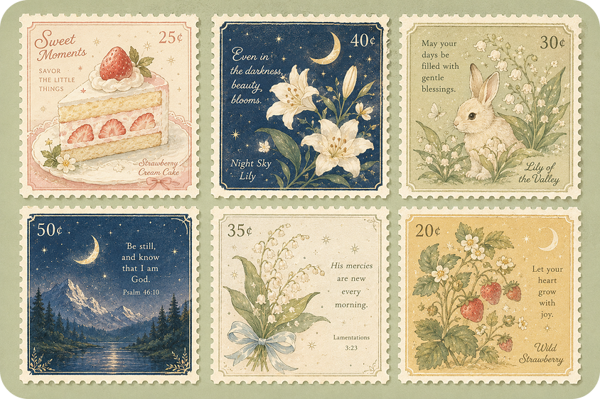 Gestaltung einzigartiger digitaler Briefmarken