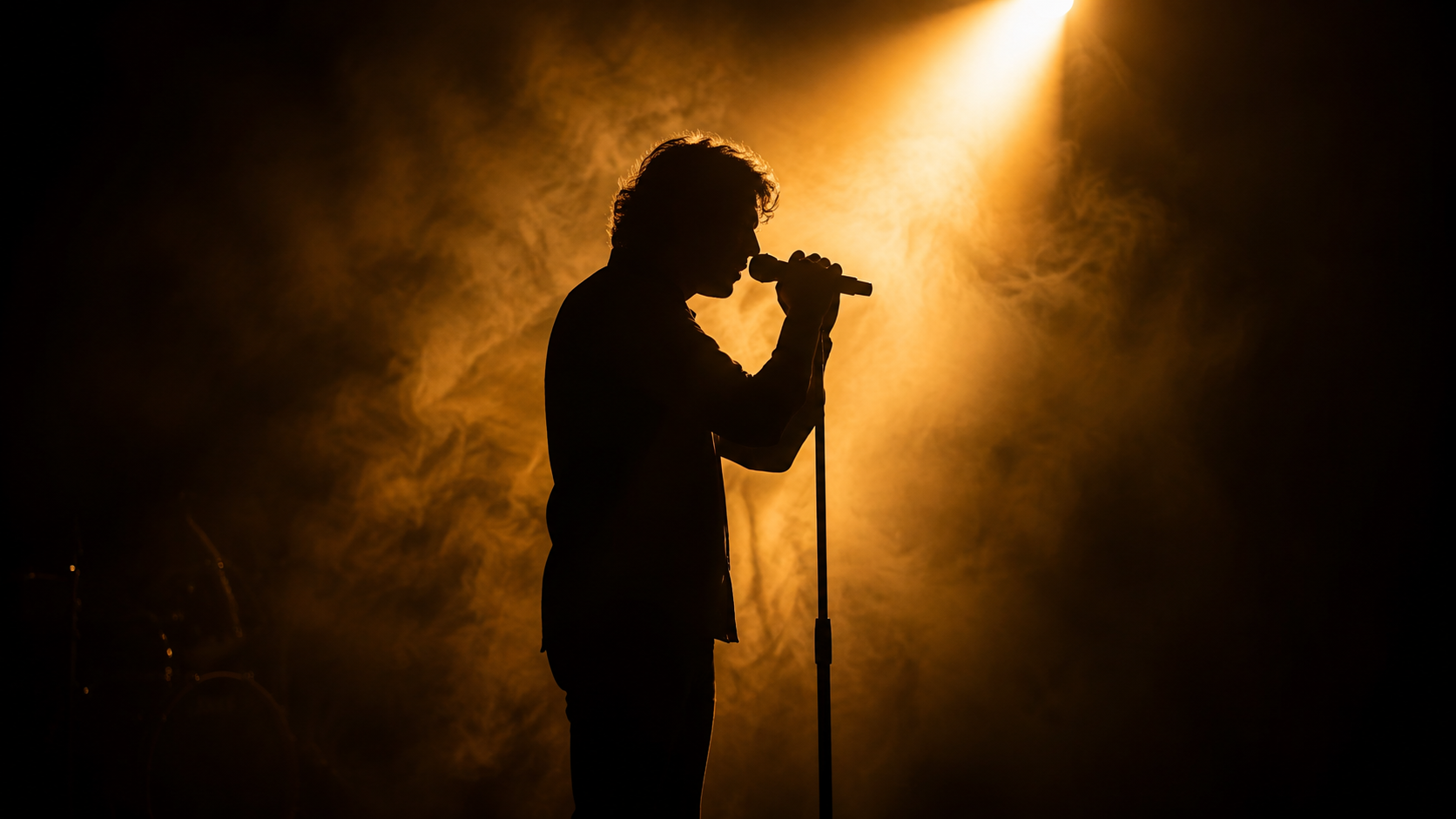 Singer Under Warm Spotlight