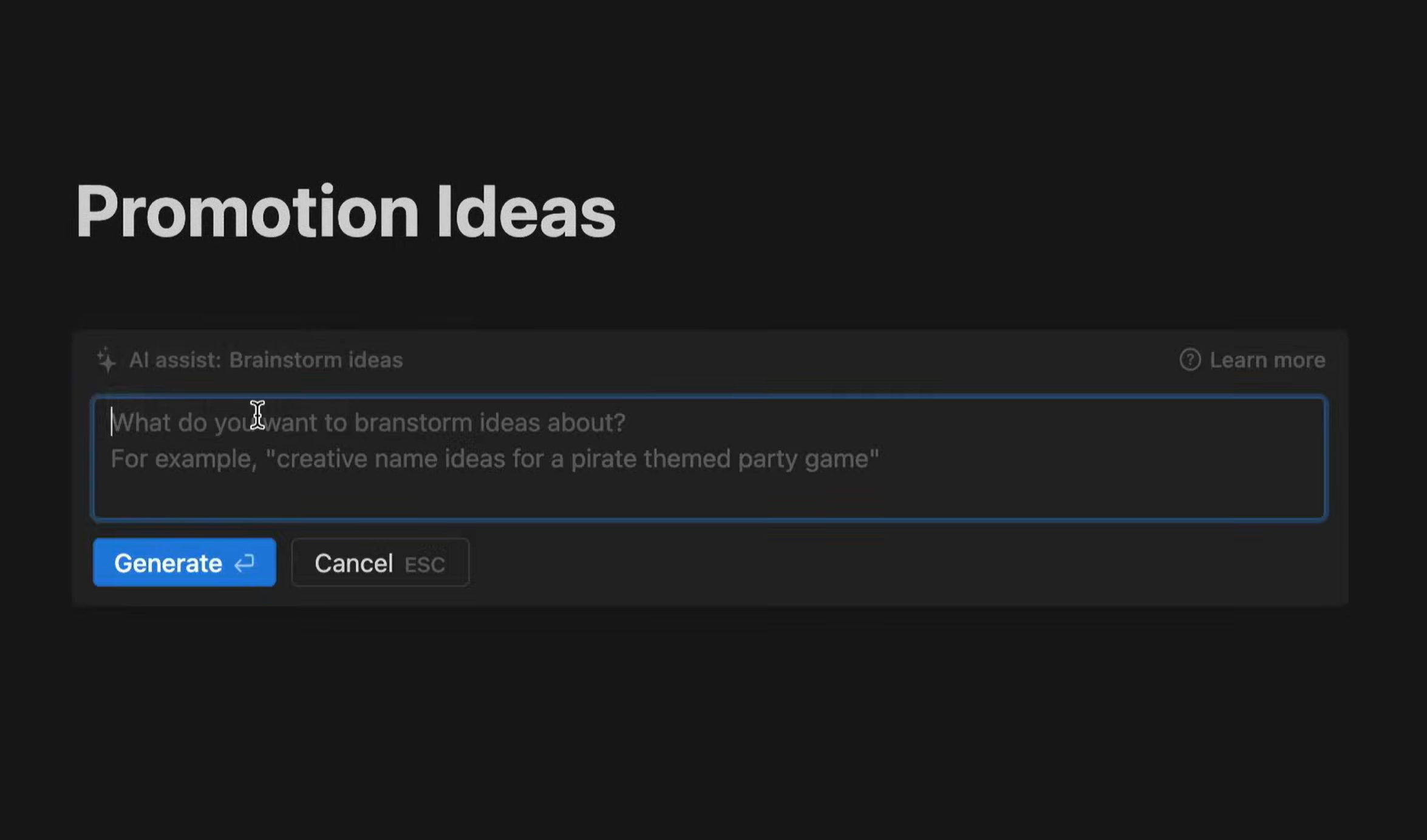 Use-case focused demo of Notion AI