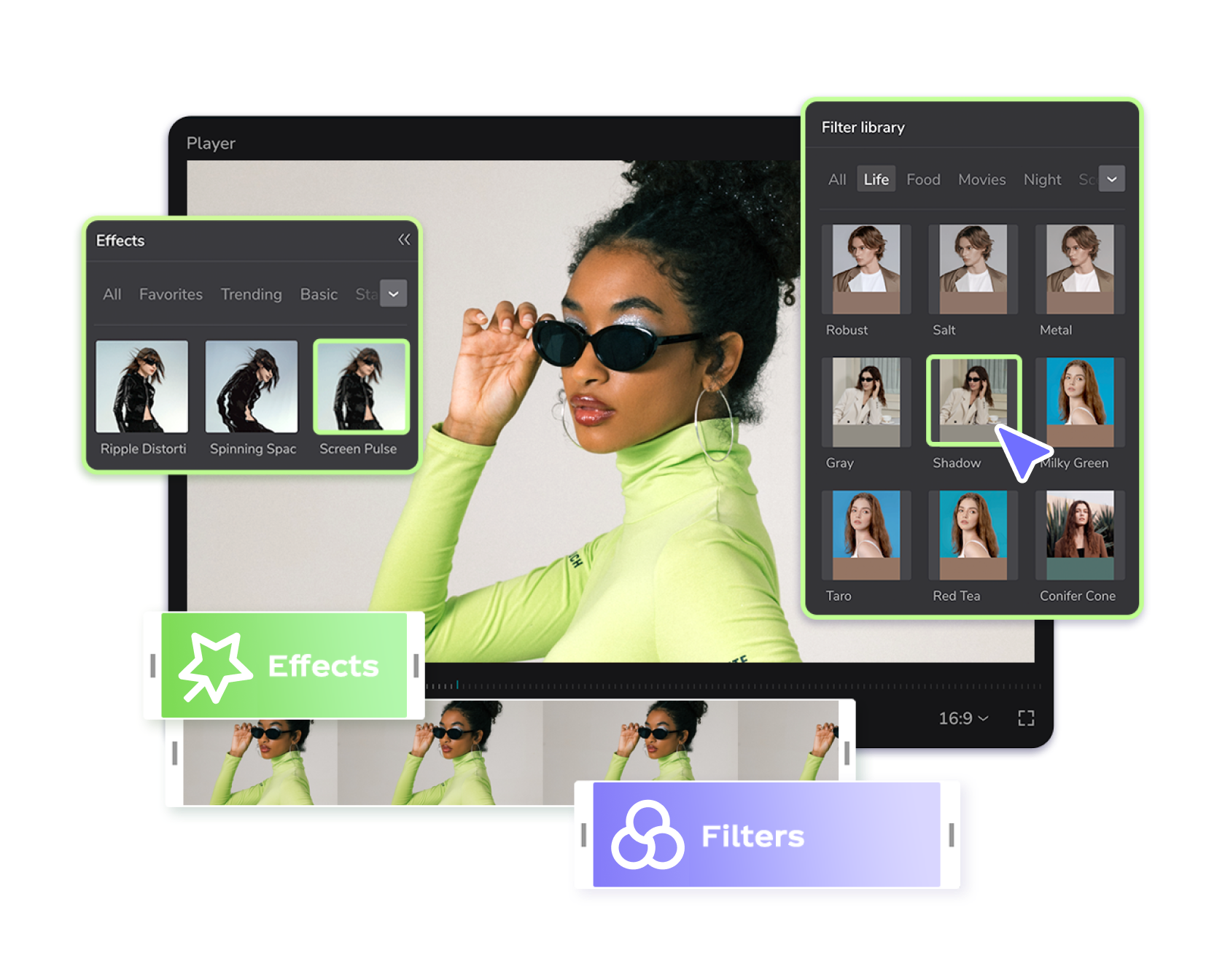 Voeg video-effecten en filters toe aan je video