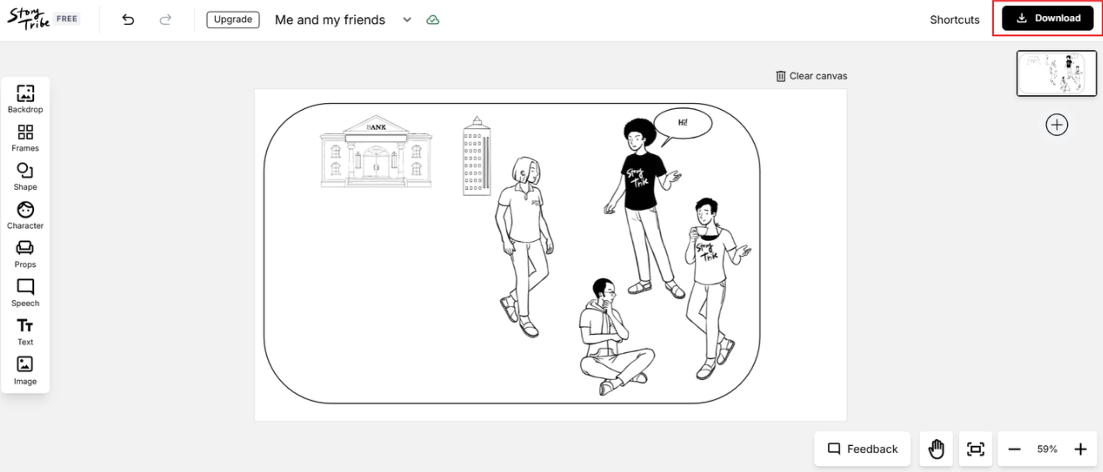 Haz un storyboard en línea gratis