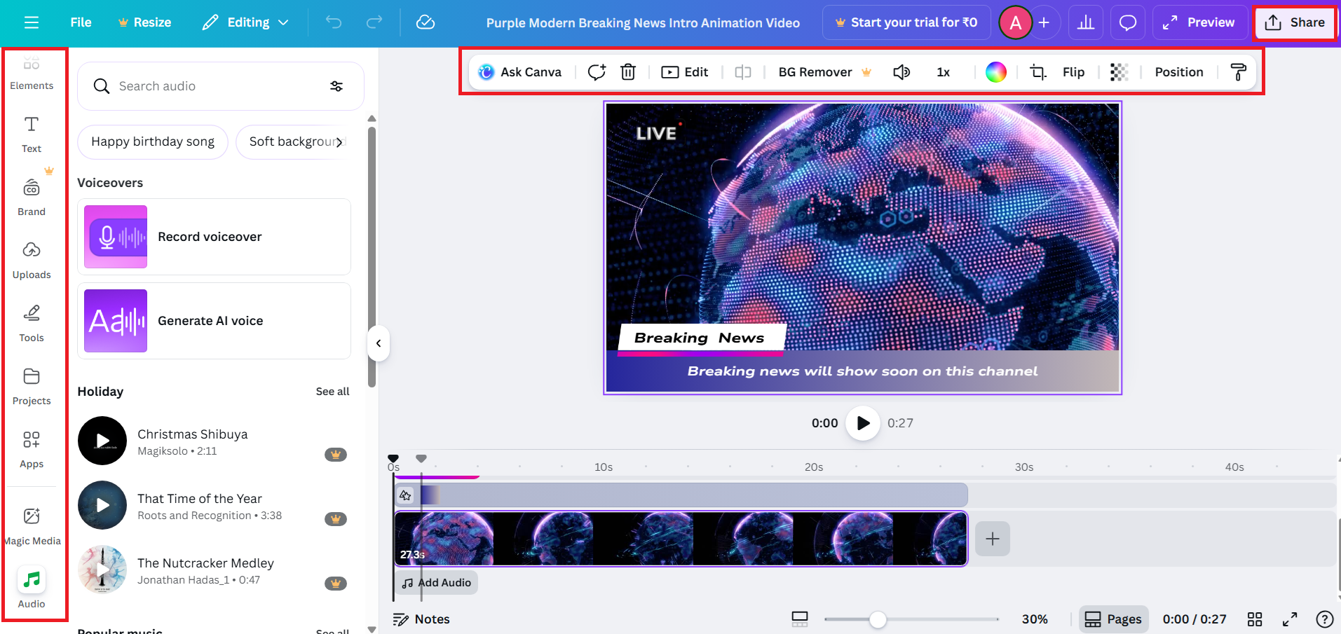 Modifica e scarica il tuo video