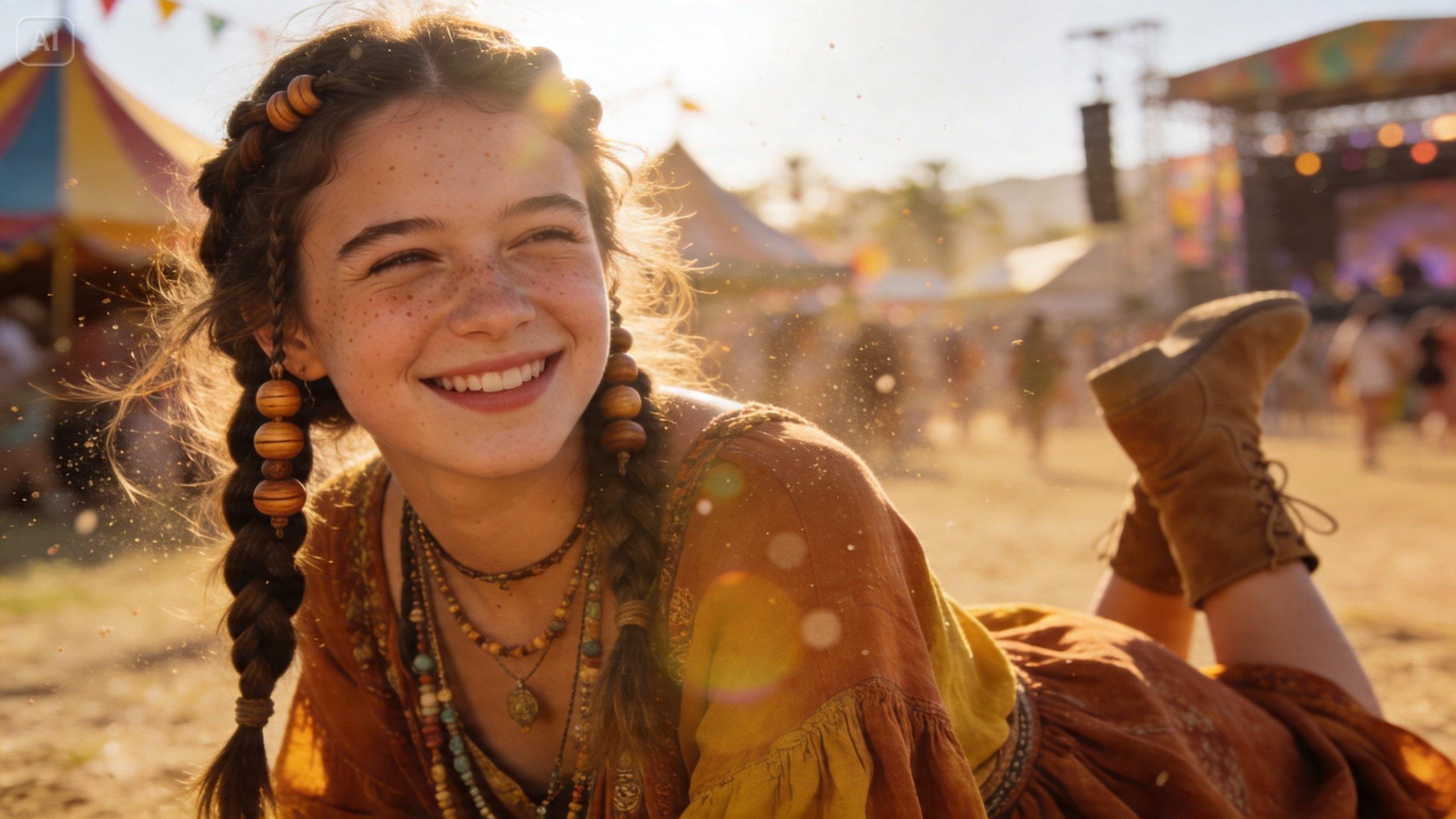 AI Coachella fotoğrafı arka plan görüntüsünü ister