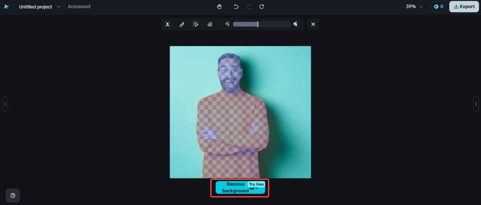 Removing the color from the image in Dreamina
