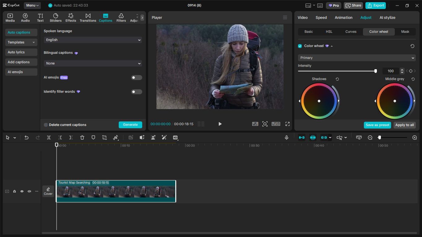 Interfaccia dell' CapCut editor video desktop - lo strumento migliore per modificare i tuoi video
