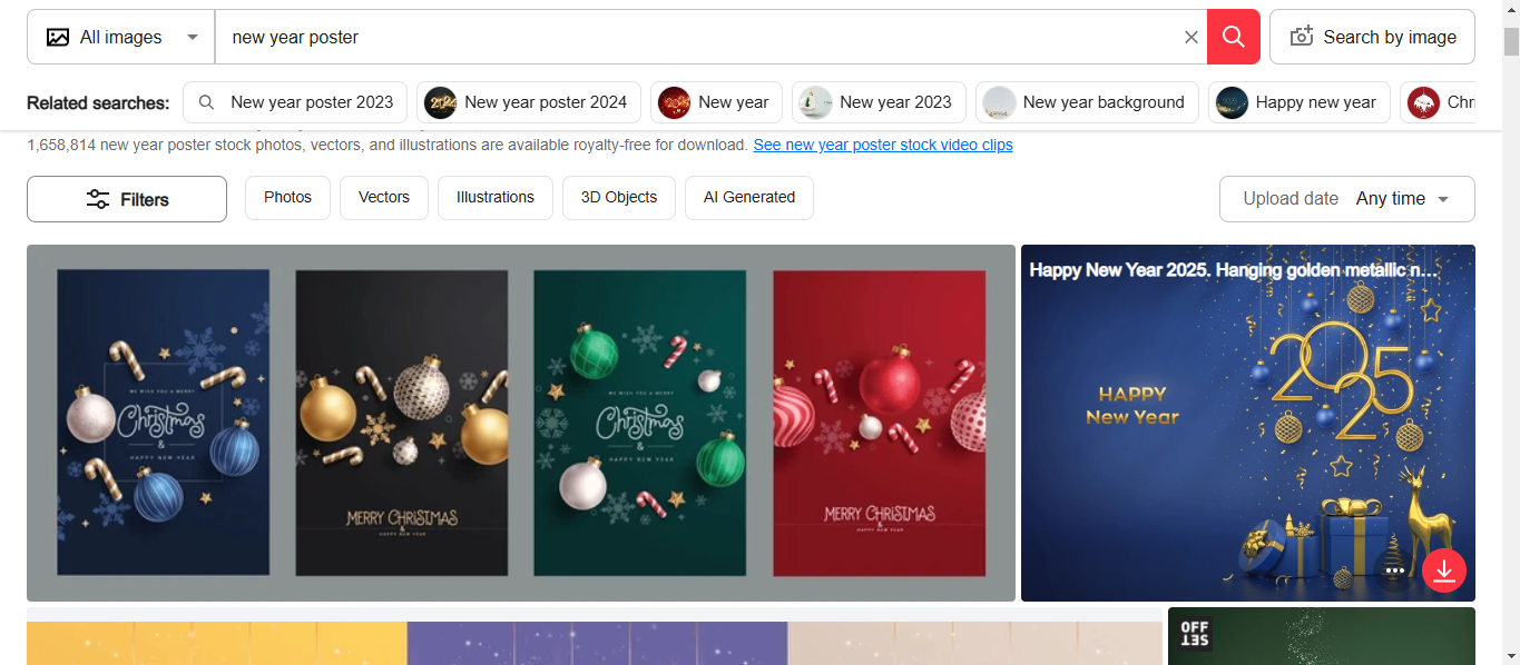 Make a New Year poster at Shutterstock