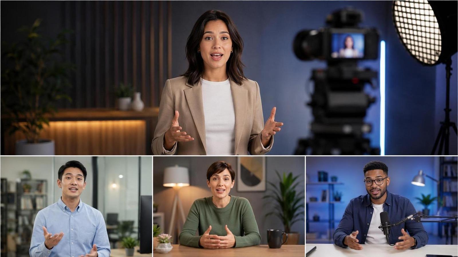 training video lip sync AI template cover