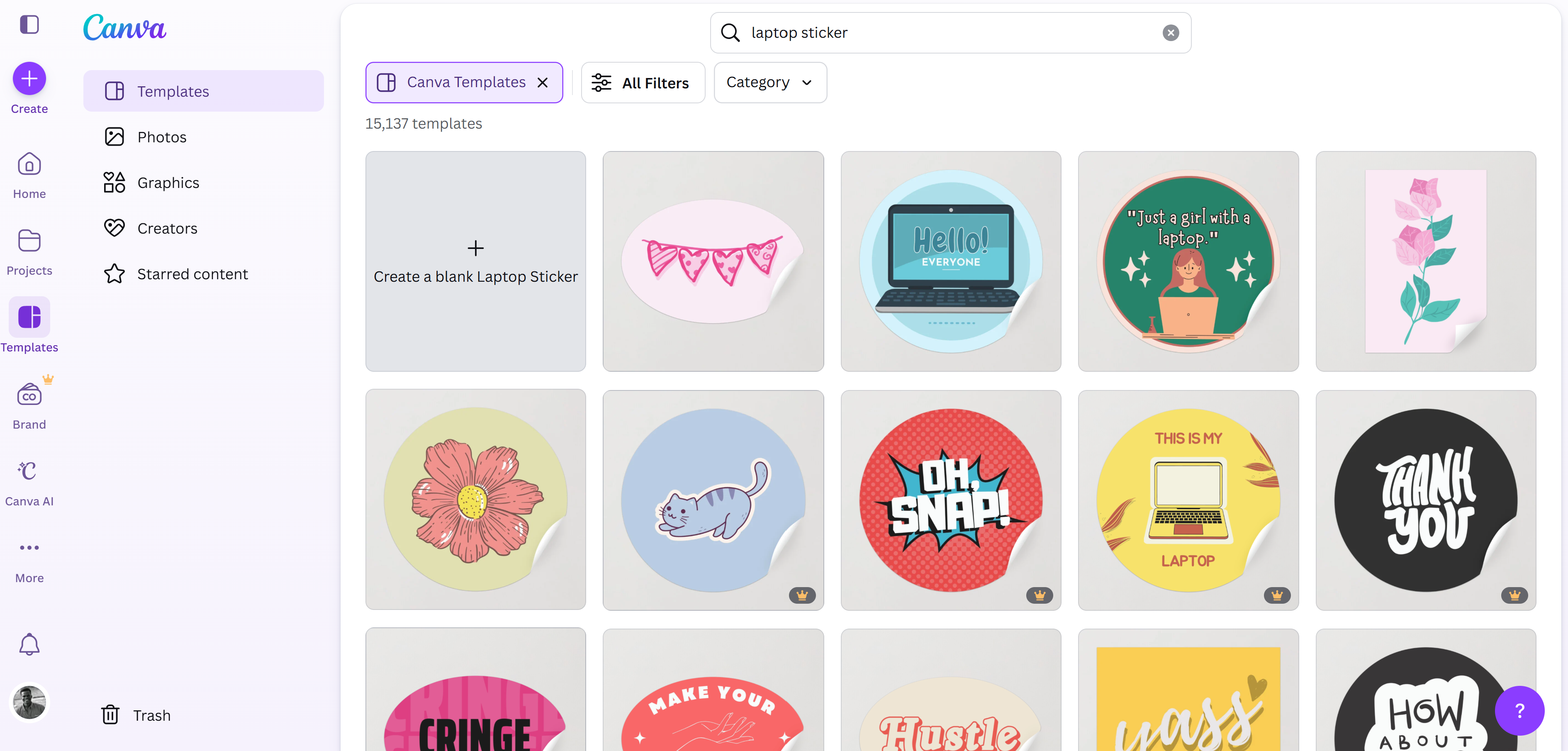 Uw stickersjabloon kiezen met Dreamina AI