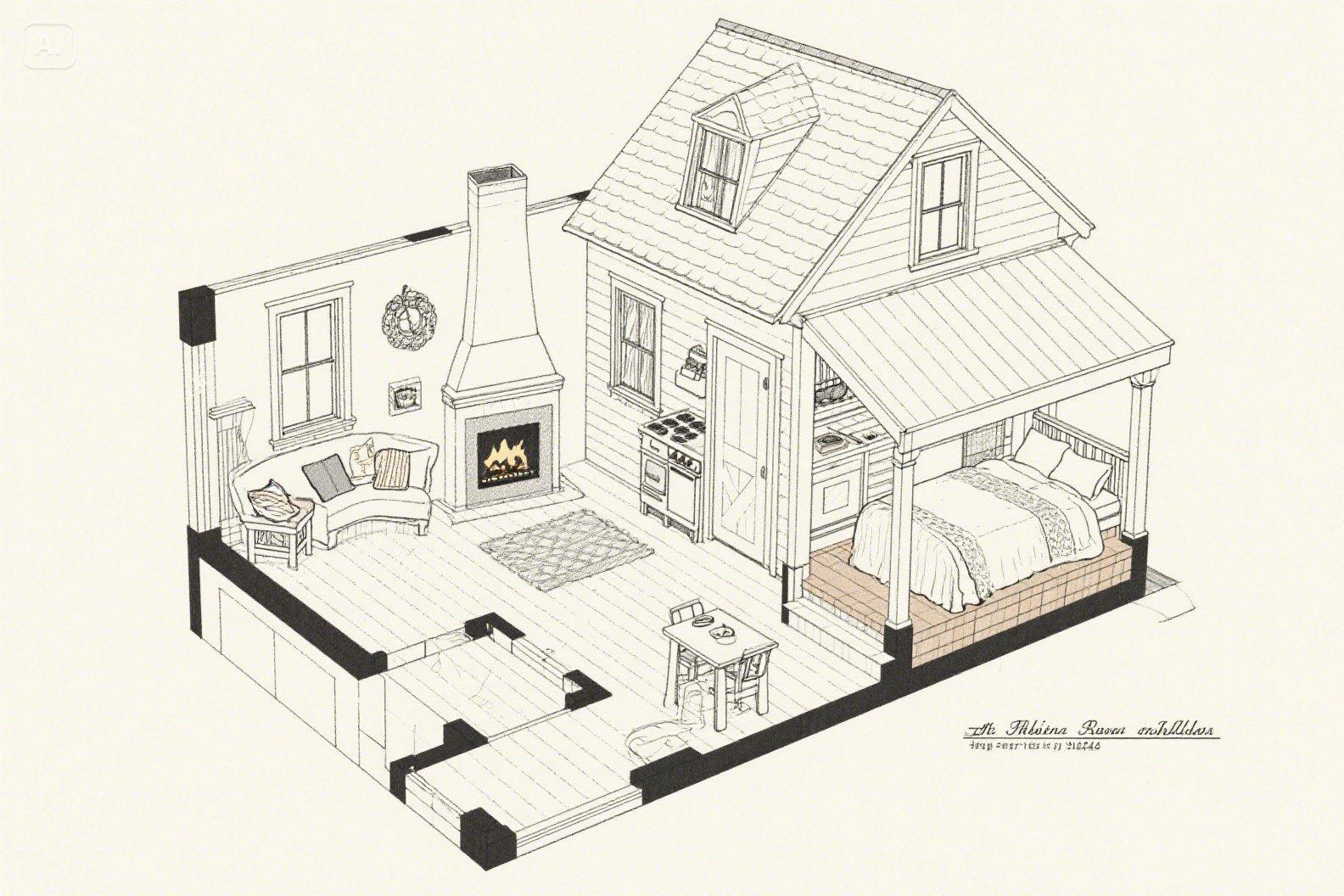 Plattegronden van cottages